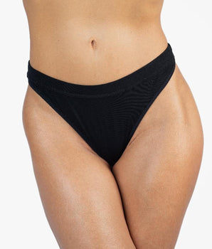 AiraModal™ All-Black Mid-Rise Thong