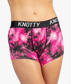 AiraModal™ Pink Punk Rock Tie-Dye Boyshort