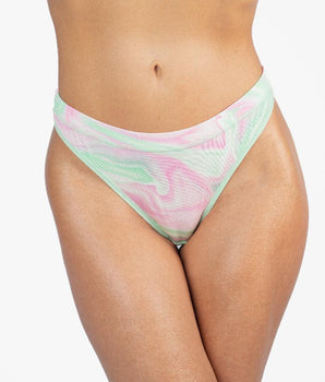 AiraModal™ Watermelon Oil Spill Mid-Rise Thong