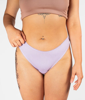 BeChill™ Basic Ribbed Lavender Thong