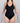 All-Black Compression One-Piece Swimsuit