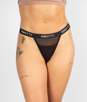 BeChill™ Knotty Me Black Thong