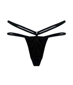 BeChill™ Black Double Strap Modal Thong