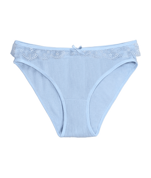 BeChill™ Strappy Sky-Blue Ribbed Brief