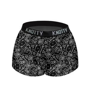 Inked Noir Boxer Boyshort